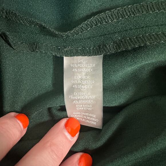 Calvin Klein Forest Green Ruffle Midi Dress 16 NWT | MSRP $139 | Elegant Chic - Picture 7 of 8